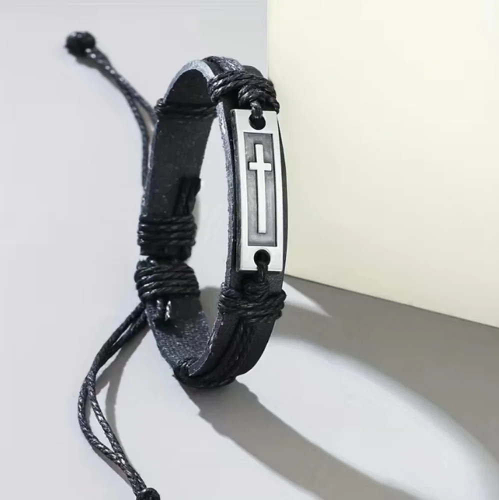 Black Cross Bracelet